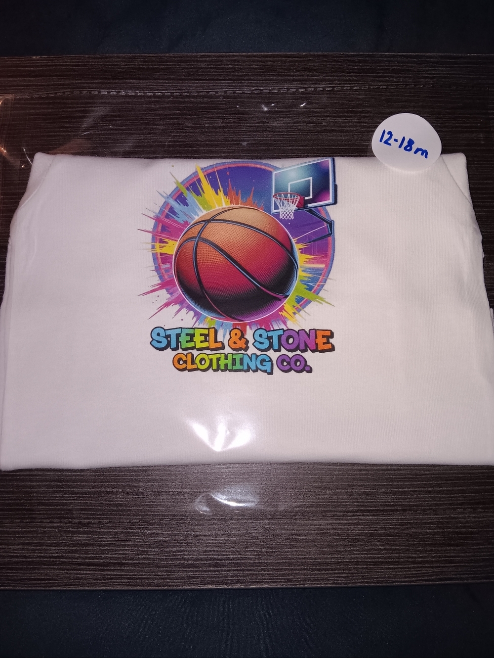 Steel & Stone Basketball Graphic Tee - White Toddler 18-24 Months